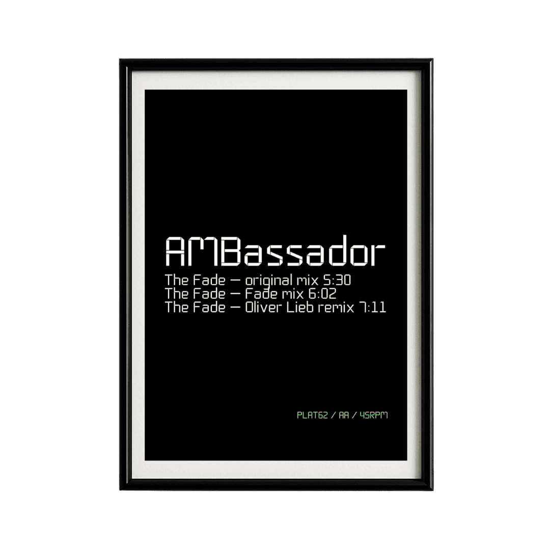 Ambassador The Fade Framed Poster | Trance Music Wall Art