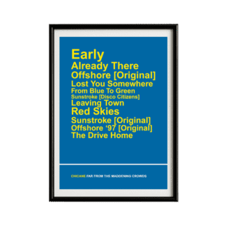 Chicane Far From The Maddening Crowds Framed Poster | Trance Music Wall Art