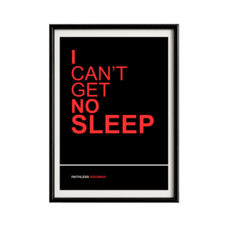 Faithless Insomnia No Sleep Framed Poster | Trance Music Wall Art