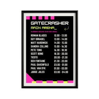 Gatecrasher Global Sound System 2004 Framed Poster | Trance Music Wall Art